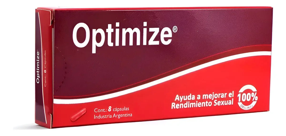 Optimize 8 Capsulas Potencia Vigor Energía Rendimiento Sexual