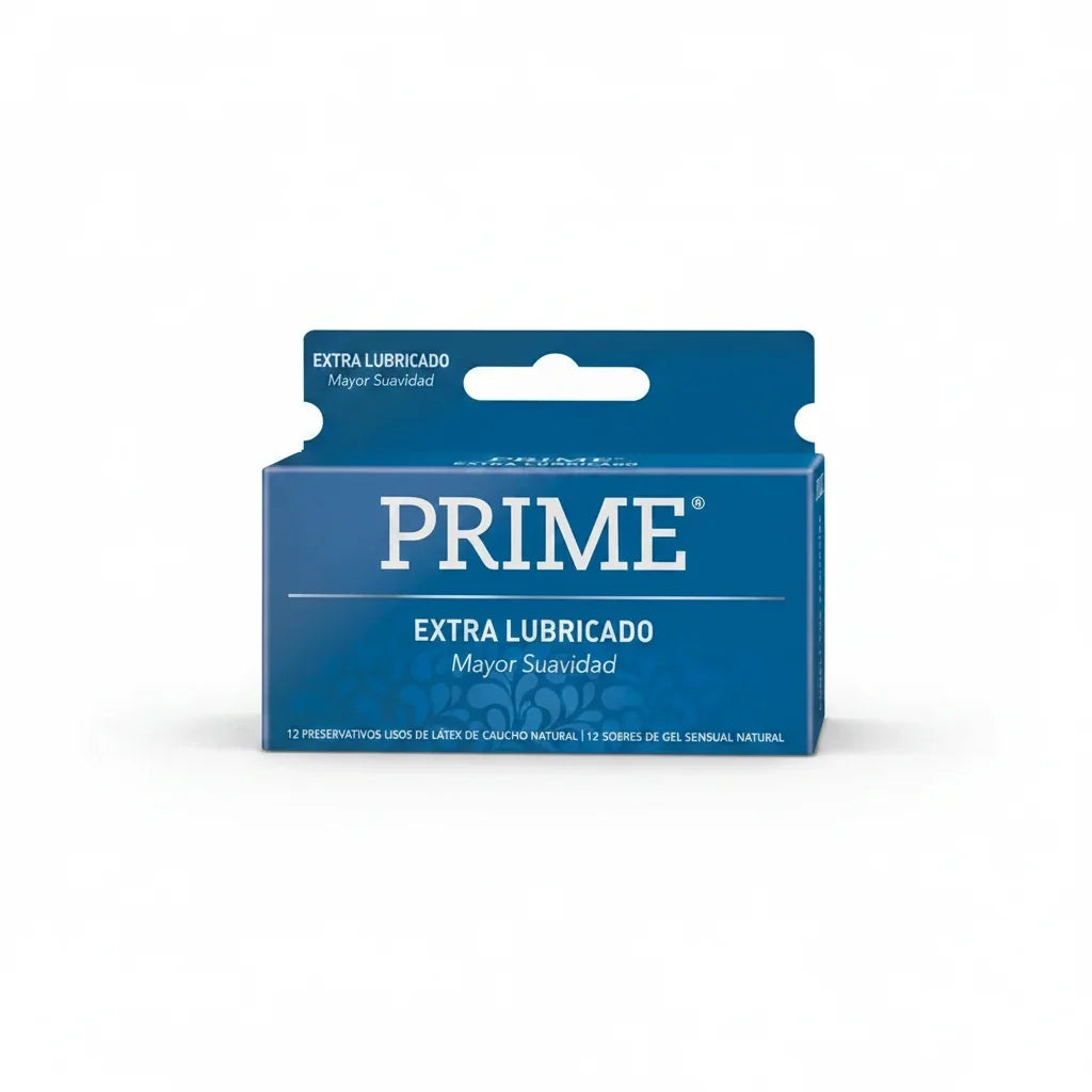 Preservativo De Látex Prime Extra Lubricado X 12 Unidades