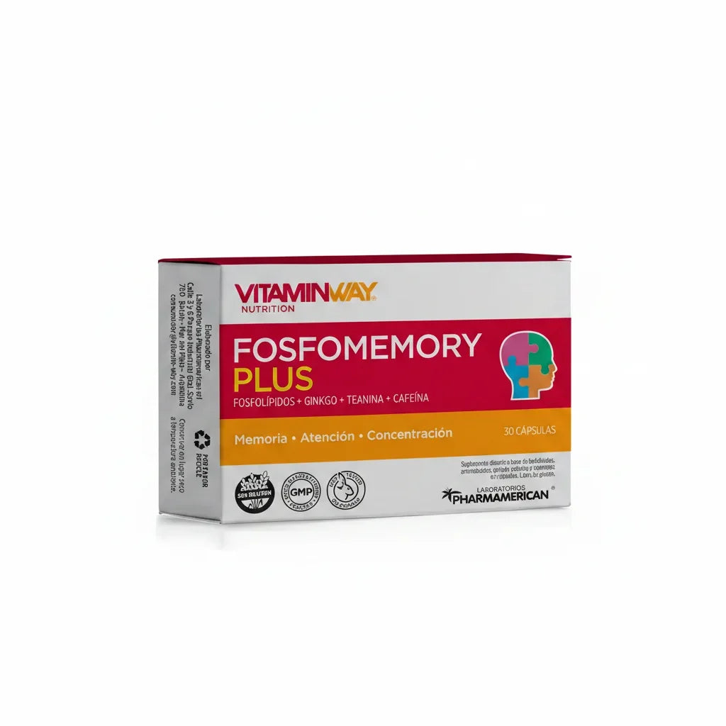 Fosfomemory Plus Memoria Y Concentracion Vitamin Way 30 Capsulas