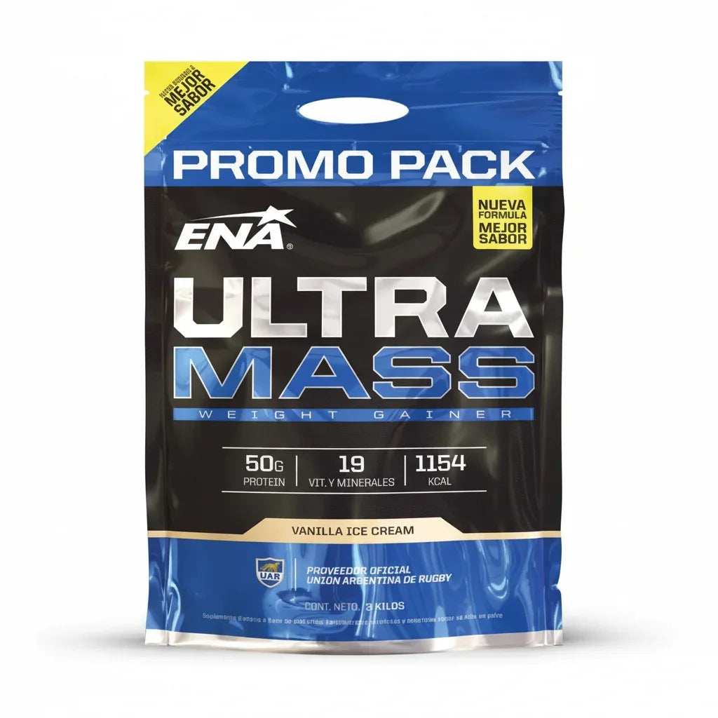 Ultra Mass Ena 3kg Ganador De Peso Proteina Olivos Sabor Vainilla