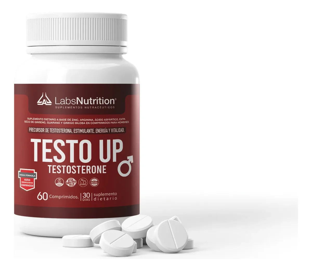Testo Up - Precursor De Testosterona (60 Comp) Sin Sabor