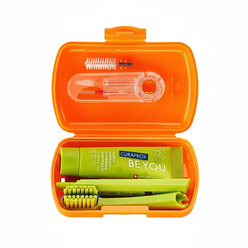 Curaprox Travel Set Ortho Orange Cep. Ortho + Be You 10ml + Interdental