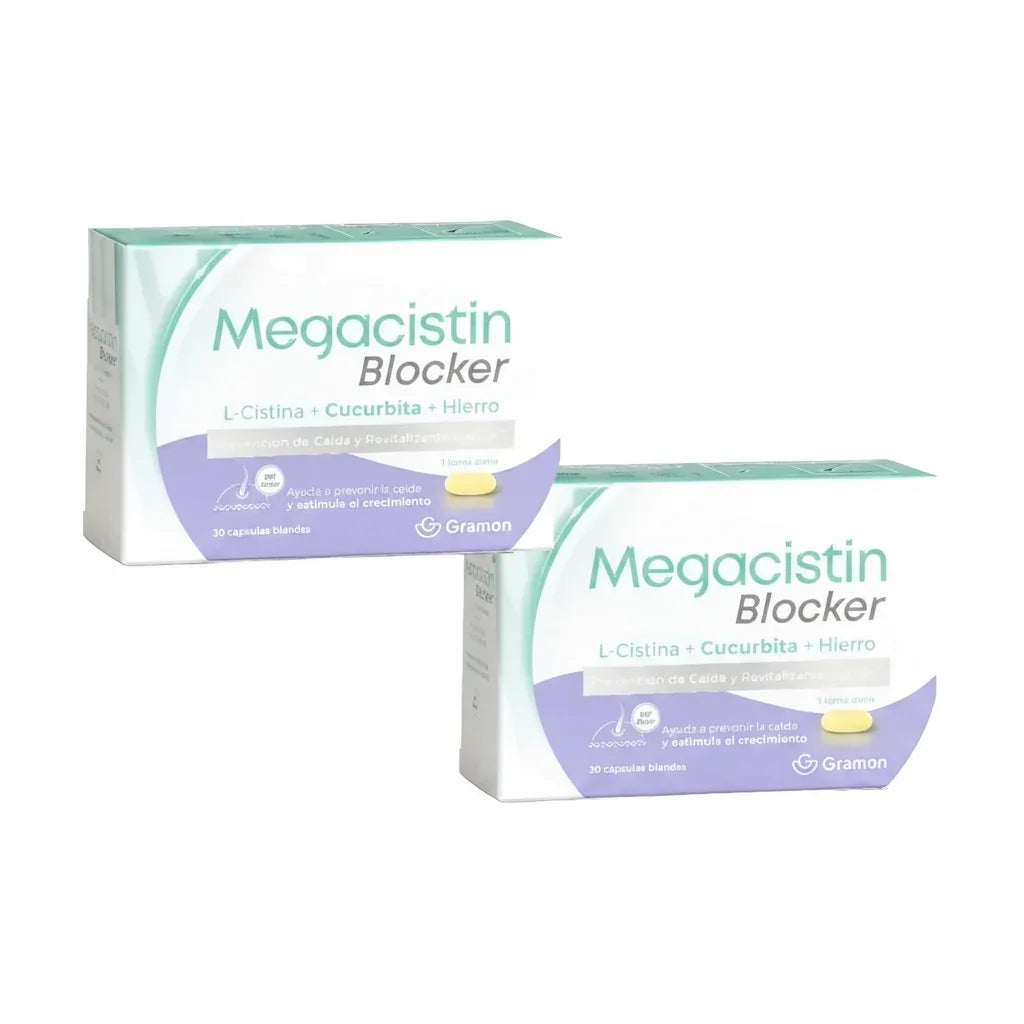 Pack X2 Megacistin Blocker Anticaida X 30 Comprimidos