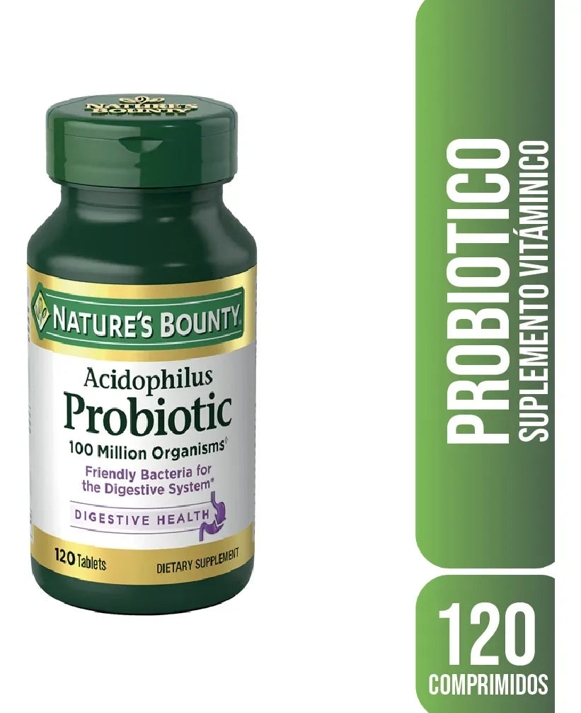 Suplemento Nature's Bounty Probioticos ACDPHL 120 Tabletas