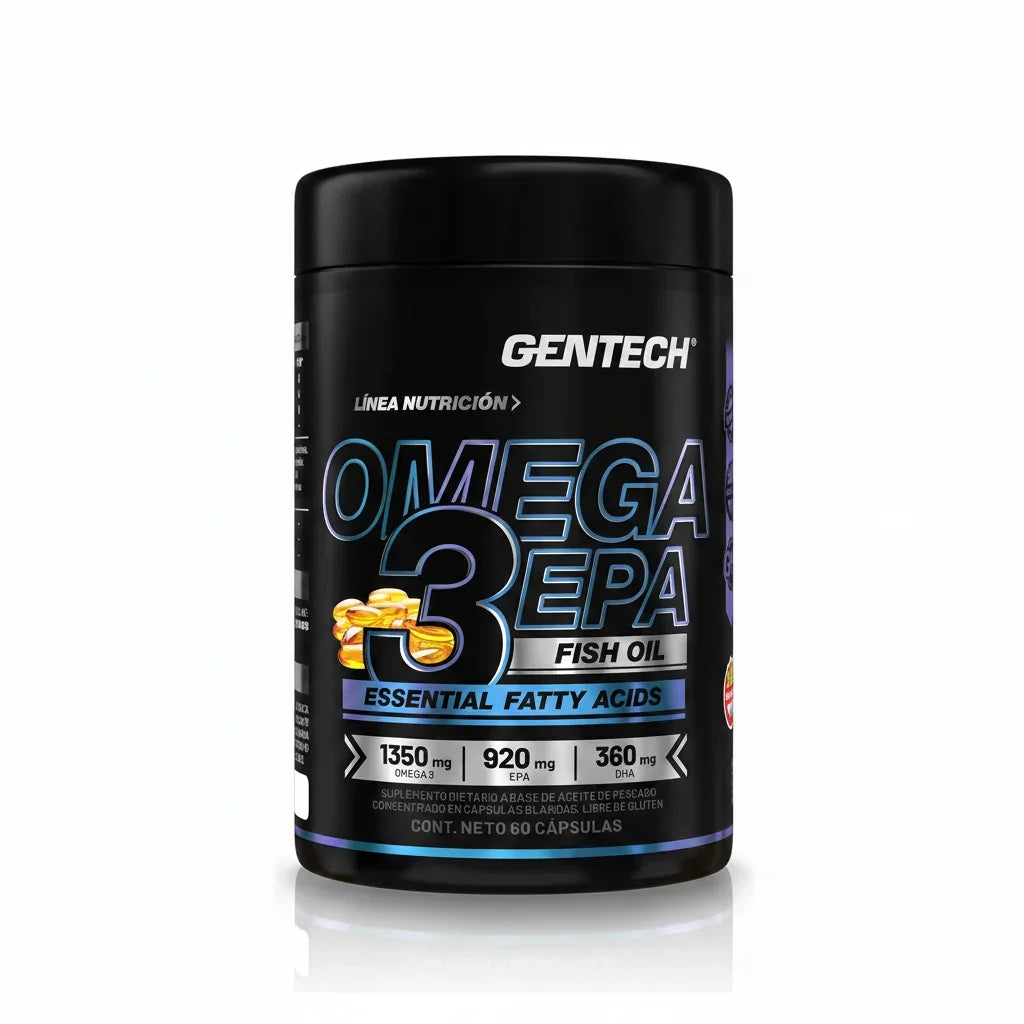 Suplemento Omega 3 Fish Oil EPA DHA 60 Cápsulas Blandas Gentech