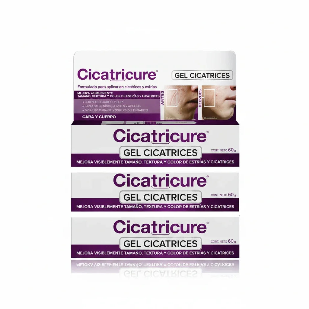 Pack x3 Gel Corporal Cicatricure Para Cicatrices Y Estrías X 60 G