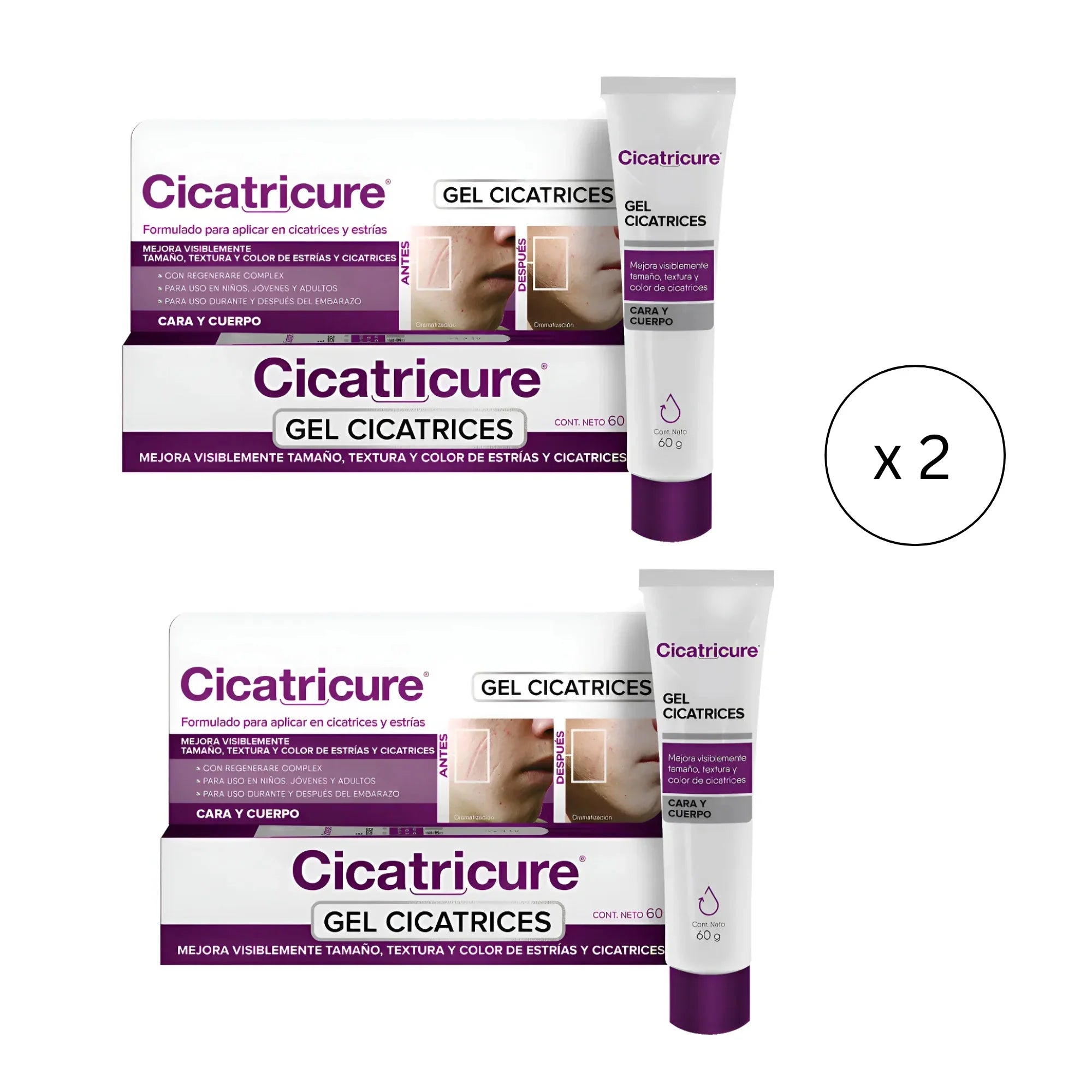 Cicatricure Gel Cicatrices Y Estrías 60grs X 2 Unidades