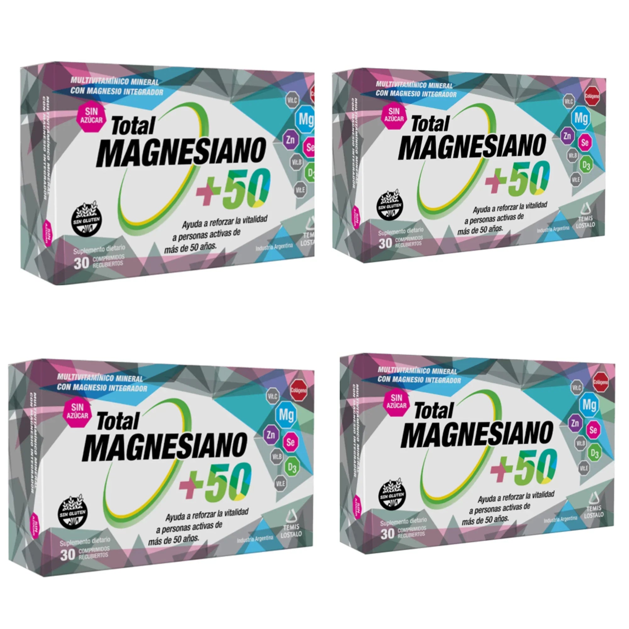 Pack x4 Total Magnesiano +50 x 30 comp